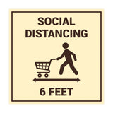 Signs ByLITA Square Social Distancing 6 Feet Sign