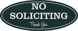 Oval No Soliciting Sign