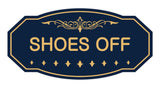Victorian Shoes Off Sign
