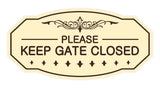 Victorian Please Keep Gate Closed Sign
