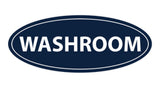Oval Washroom Sign