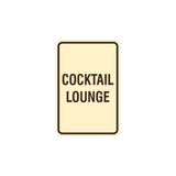 Portrait Round Cocktail Lounge Sign with Adhesive Tape, Mounts On Any Surface, Weather Resistant