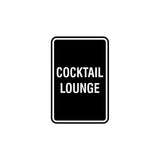 Portrait Round Cocktail Lounge Sign with Adhesive Tape, Mounts On Any Surface, Weather Resistant