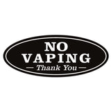 Oval NO VAPING Thank You Sign