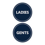Signs ByLITA Circle Ladies and Gents Sign Set