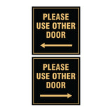 Signs ByLITA Square please use other door sign set with Adhesive Tape, Mounts On Any Surface, Weather Resistant, Indoor/Outdoor Use