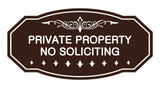Victorian Private Property No Soliciting Sign