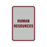 Portrait Round Human Resources Sign
