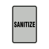 Portrait Round Sanitize Sign