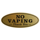 Oval NO VAPING Thank You Sign
