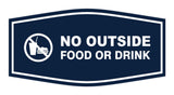 Fancy No Outside Food or Drink Sign