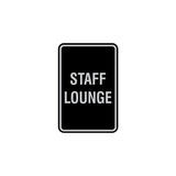 Portrait Round Staff Lounge Sign with Adhesive Tape, Mounts On Any Surface, Weather Resistant
