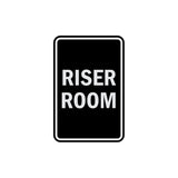 Portrait Round Riser Room Sign with Adhesive Tape, Mounts On Any Surface, Weather Resistant