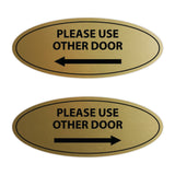 Oval Please Use Other Door Sign Set