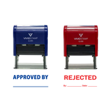 APPROVED / REJECTED By Date Self Inking Rubber Stamp - 2 PACK