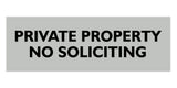 Signs ByLITA Basic Private Property No Soliciting Sign