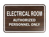 Signs ByLITA Classic Framed ELECTRICAL ROOM AUTHORIZED PERSONNEL ONLY Sign