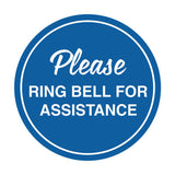 Signs ByLITA Circle Please Ring Bell For Assistance Sign