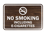 Signs ByLITA Classic Framed No Smoking Including E-Cigarettes Sign