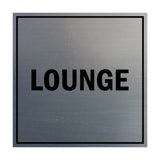 Square Lounge Sign with Adhesive Tape, Mounts On Any Surface, Weather Resistant
