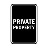 Portrait Round Private Property Sign