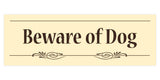 Decorative Beware of Dog Sign