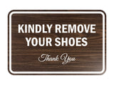 Signs ByLITA Classic Framed Kindly Remove Your Shoes