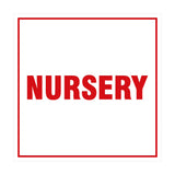 Square Nursery Sign with Adhesive Tape, Mounts On Any Surface, Weather Resistant