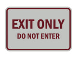 Classic Framed Exit Only Do Not Enter Sign