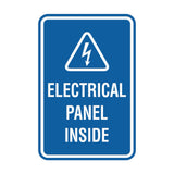 Portrait Round Electrical Panel Inside Sign