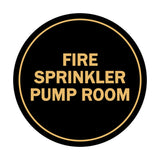 Signs ByLITA Circle Fire Sprinkler Pump Room Sign