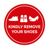 Signs ByLITA Circle Kindly Remove Your Shoes Sign