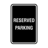 Signs ByLITA Portrait Round Reserved Parking Sign with Adhesive Tape
