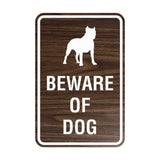 Portrait Round Beware Of Dog Sign