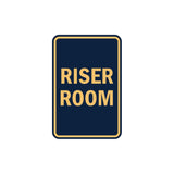 Portrait Round Riser Room Sign with Adhesive Tape, Mounts On Any Surface, Weather Resistant