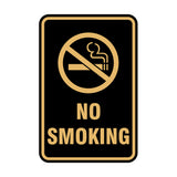 Portrait Round No Smoking Sign