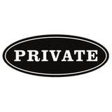 Oval PRIVATE Sign