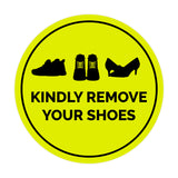 Signs ByLITA Circle Kindly Remove Your Shoes Sign