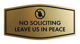 Fancy No Soliciting Leave Us In Peace Wall or Door Sign