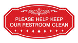 Victorian Please Help Keep Our Restroom Clean Sign