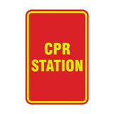 Portrait Round Cpr Station Sign