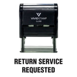 Black Return Service Requested Self Inking Rubber Stamp