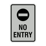 Portrait Round No Entry Sign