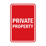 Portrait Round Private Property Sign