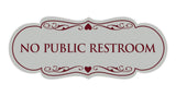 Signs ByLITA Designer No Public Restroom Sign