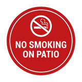 Signs ByLITA Circle No Smoking on Patio Sign