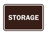 Dark Brown Signs ByLITA Classic Framed Storage Sign