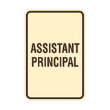 Portrait Round Assistant Principal Sign