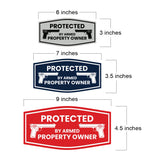 Fancy Protected By Armed Property Owner Wall or Door Sign