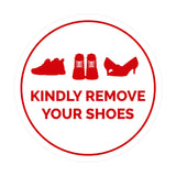 Signs ByLITA Circle Kindly Remove Your Shoes Sign